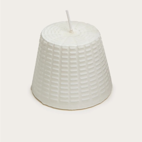 gohar world Other - Textured White Party Candle CANDLE, RICOTTA
Made in Italy; Unscented Natural Wax